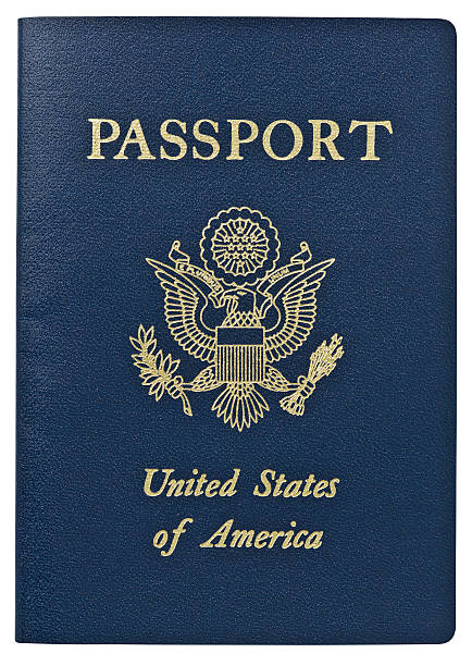 Passport - USA. Clipping Path. Passport from the United States of America on white background. Clipping Path. passport stock pictures, royalty-free photos & images