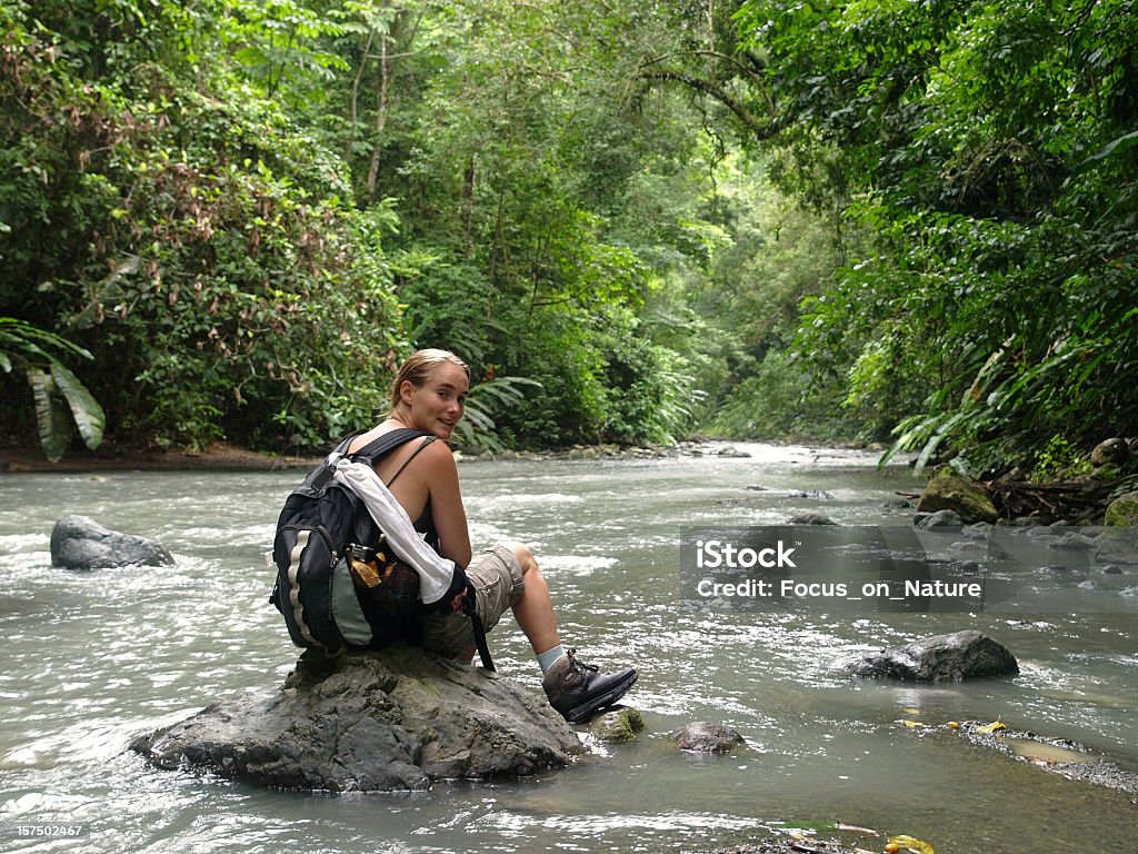 Fille de randonnée - Photo de Costa Rica libre de droits