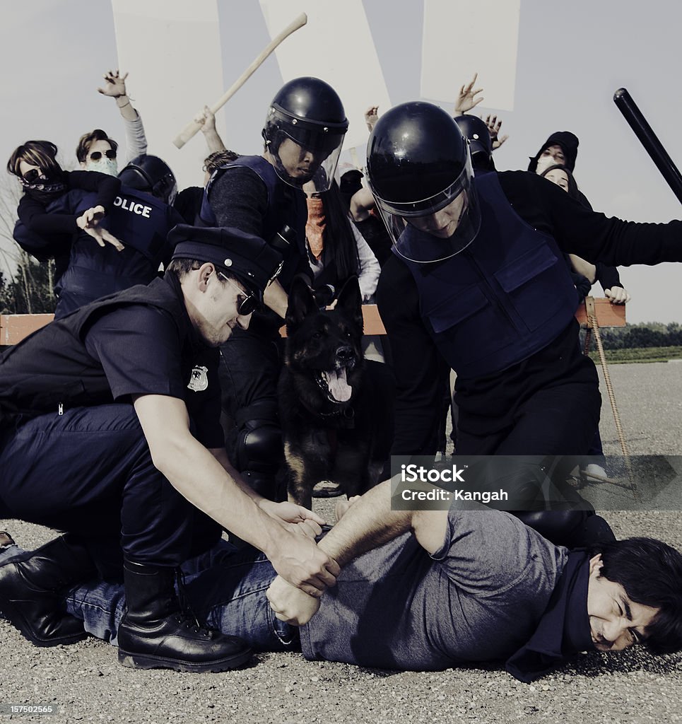 Demonstration - Lizenzfrei Polizei Stock-Foto