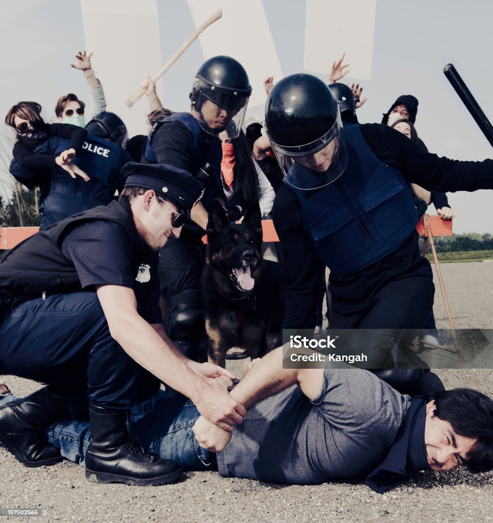 Protesto - Royalty-free Força policial Foto de stock