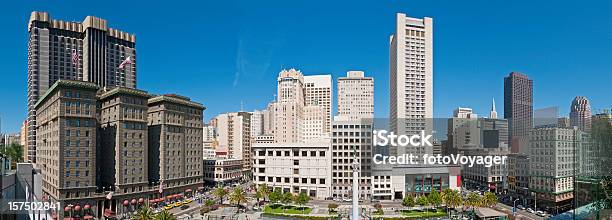 San Francisco Union Square Калифорния Город Панорама Города Шоппинга — стоковые фотографии и другие картинки Линия горизонта