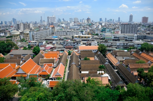 The view from Wat Saket in Bangkok, Thailand.