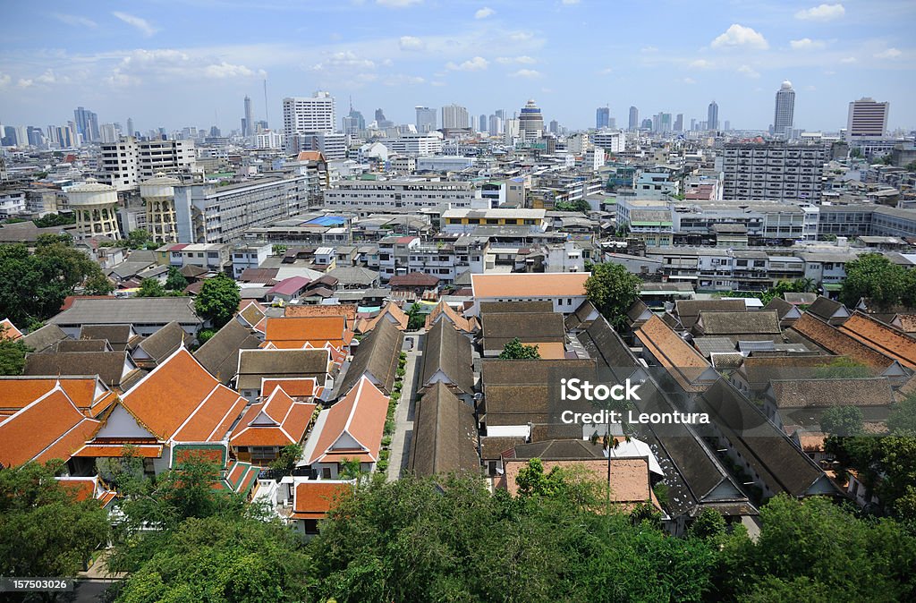 Bangkok The view from Wat Saket in Bangkok, Thailand. Architecture Stock Photo