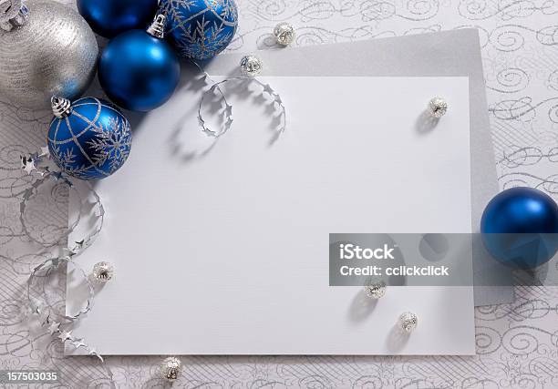 Tarjeta De Navidad Foto de stock y más banco de imágenes de Tarjeta de Navidad - Tarjeta de Navidad, Esfera, Azul