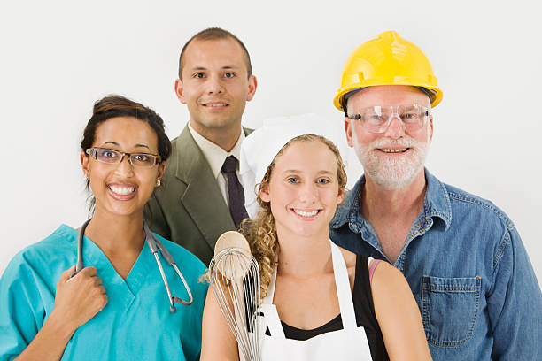 istock Occupations, Professions, Jobs of Multi-Ethnic White Collar and Manual Workers 157503044