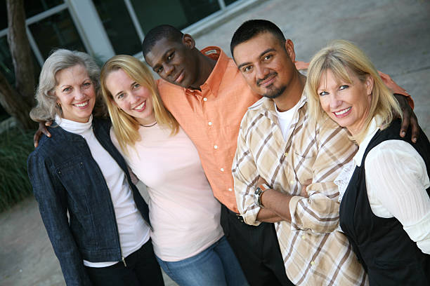 istock Group of Diverse Friends Outside the Workplace 157503121