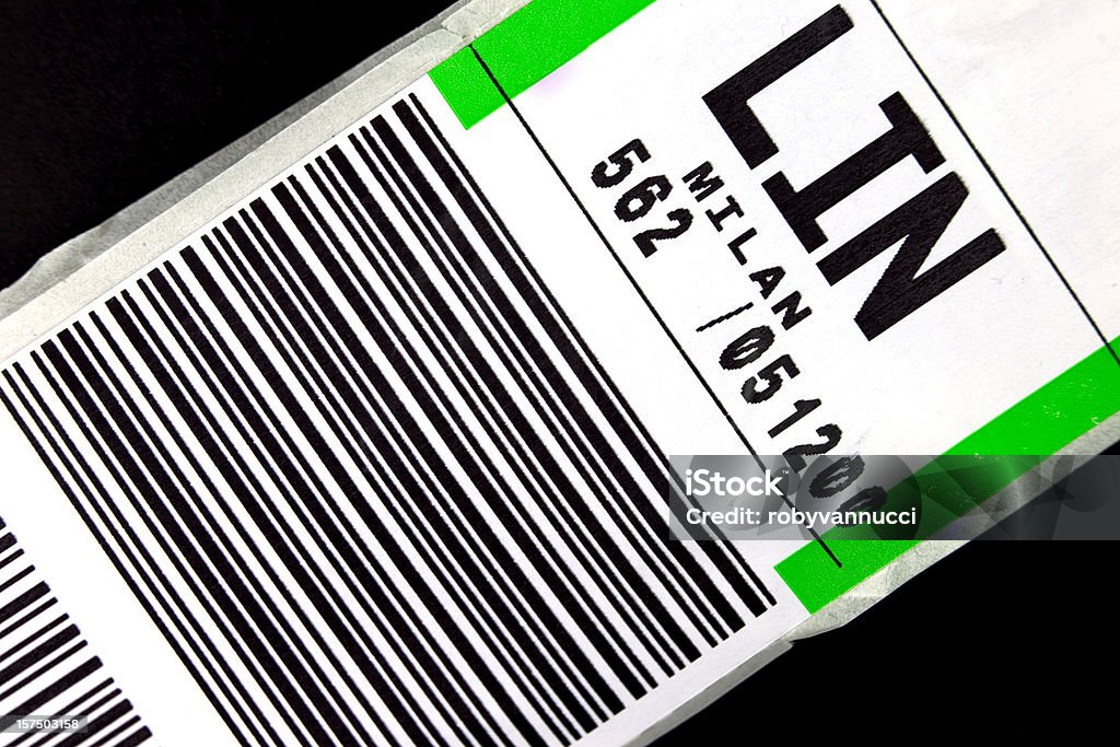 Etykiecie bagażu dla lotów do Mediolanu - Zbiór zdjęć royalty-free (Zawieszka na bagaż)