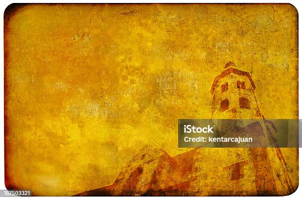 Gotischer Turm Hintergrund Stockfoto und mehr Bilder von Aquarell - Aquarell, Illustration, Kirche