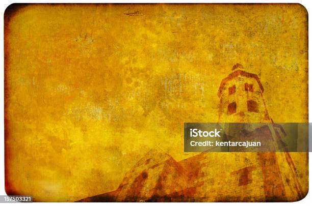 Torre Gotica Sfondo - Fotografie stock e altre immagini di Chiesa - Chiesa, Dipinto ad acquerelli, Illustrazione