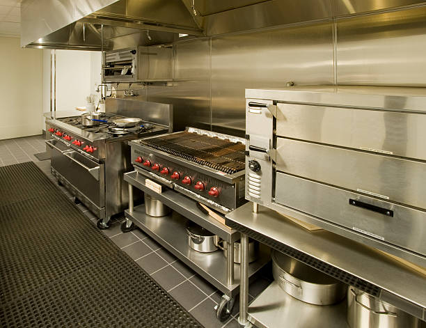 istock Stainless steel commercial kitchen cooking appliances 157503458