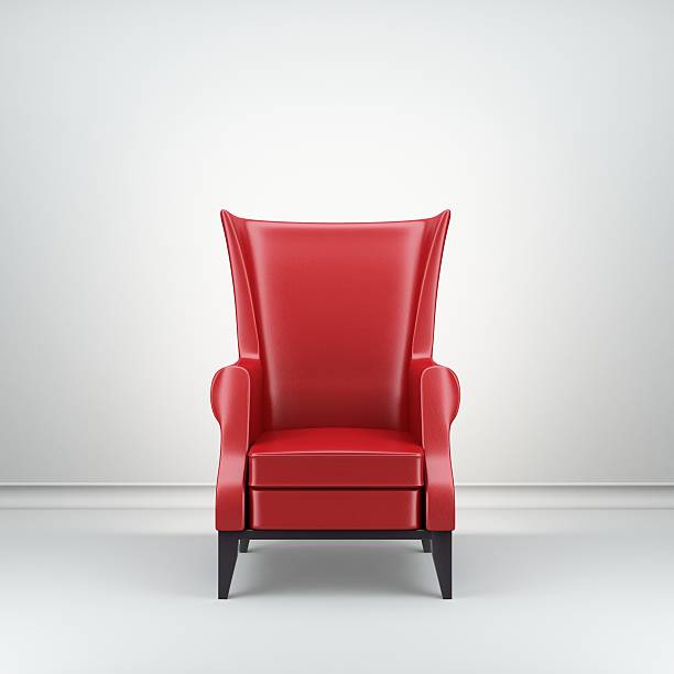 retro sillón rojo - macro chair domestic room contemporary fotografías e imágenes de stock