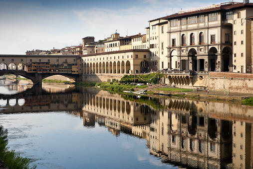 Church of Santa Maria della Spina and Arno river in Pisa, Italy