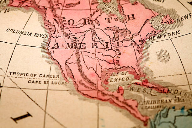 istock North america vintage map 157503673