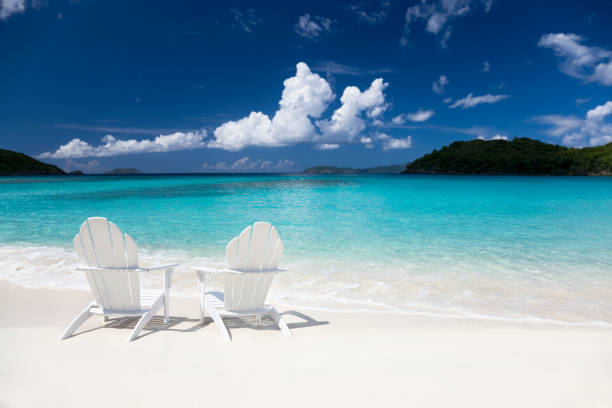 istock adirondack chairs on the beach 157503709