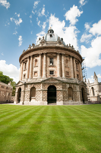 The famous Palladian style building in Radcliffe Square, Oxford, UK.  It was built between 1737 and 1749, and houses one of Oxford University's libraries.