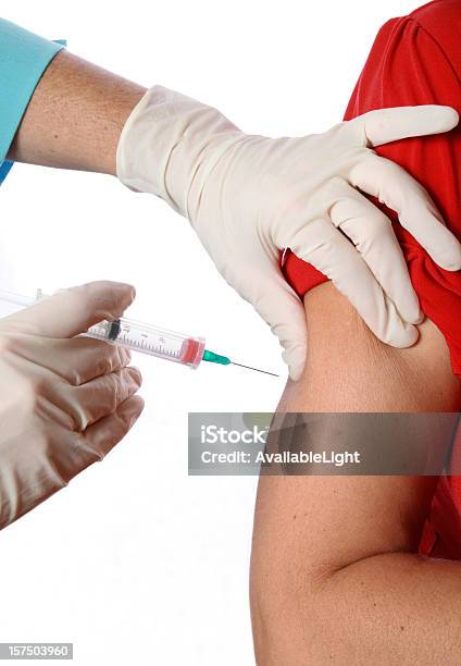 Plano De Gripe Grande - Fotografias de stock e mais imagens de Vacina - Vacina, Adulto, Azul