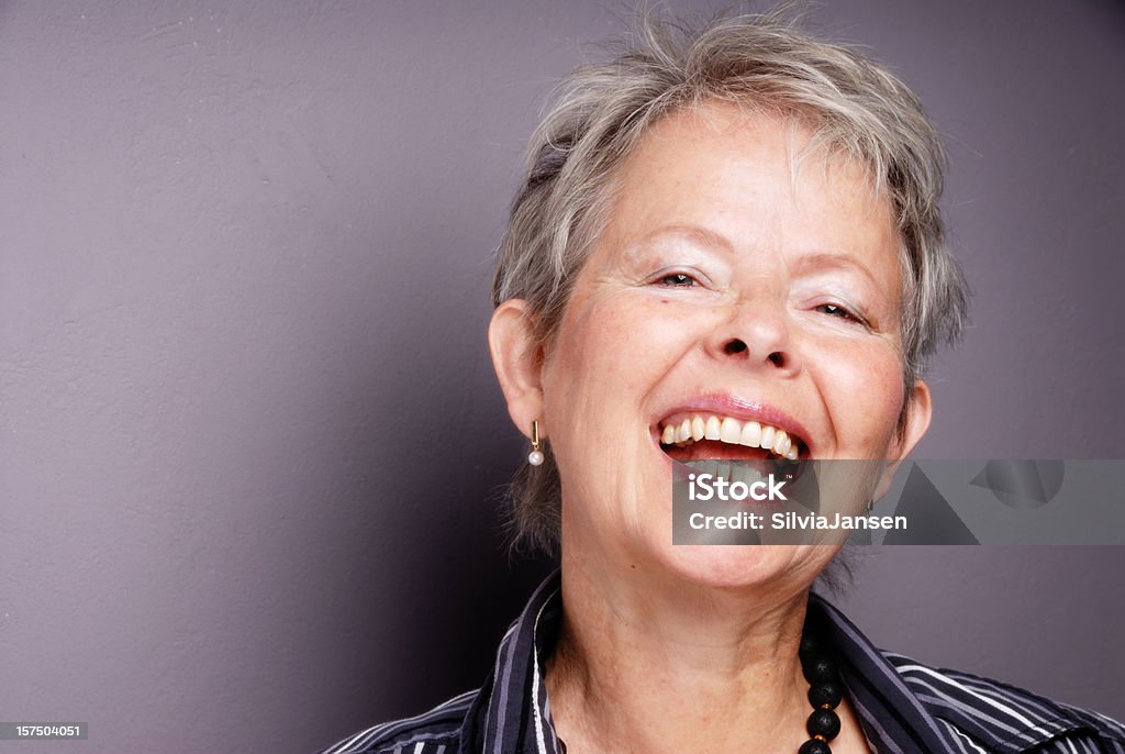 senior Frau Lachen - Lizenzfrei Porträt Stock-Foto