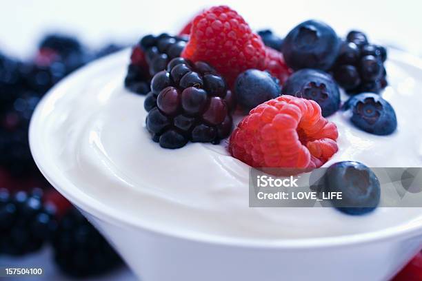 Yogurt And Fruit Stock Photo - Download Image Now - Yogurt, Fruit, Berry Fruit