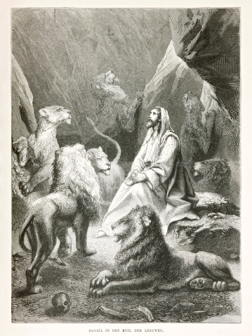 Noah's Ark and the Flood in the old book The Bible in Pictures, by G. Doreh, 1897