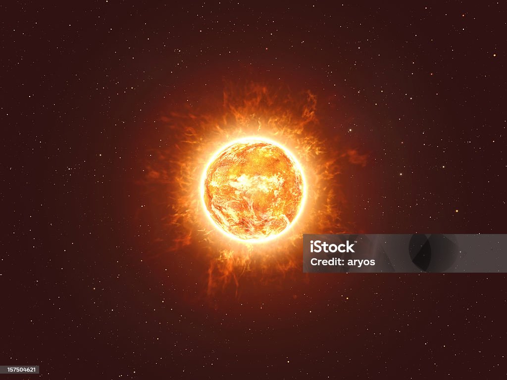 Un ruisseau soleil avec étoiles haute résolution - Photo de Big-bang libre de droits