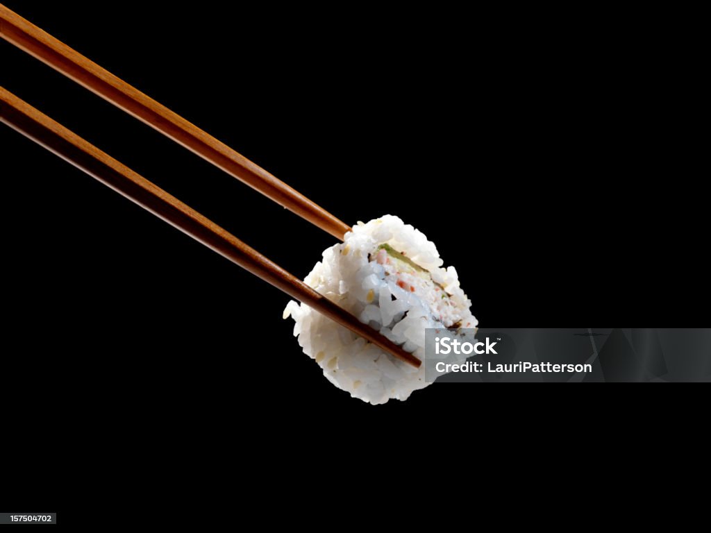 Sushi em Pauzinhos - Royalty-free Sushi Foto de stock