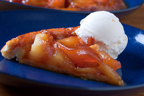 apple tarte tatin - tart apple tart apple dessert zdjęcia i obrazy z banku zdjęć