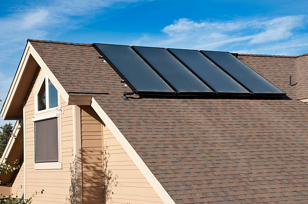 istock Water solar panels, home, exterior 157504900