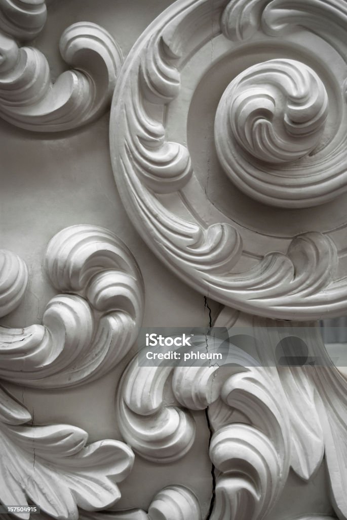 Ornato legno intagliato - Foto stock royalty-free di Antico - Vecchio stile