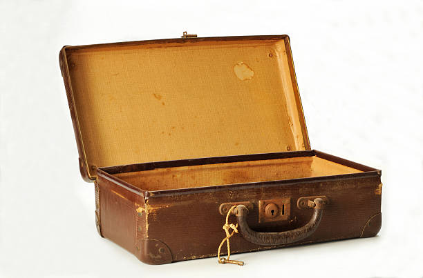 old used suitcase  suitcase luggage old fashioned obsolete stock pictures, royalty-free photos & images