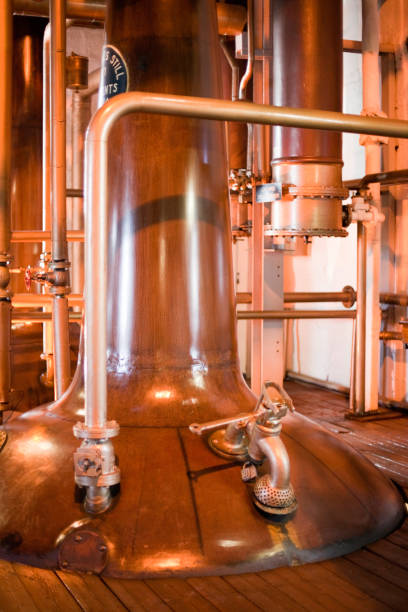 istock Stills in a whiskey distillery, Islay, Scotland. 157505315
