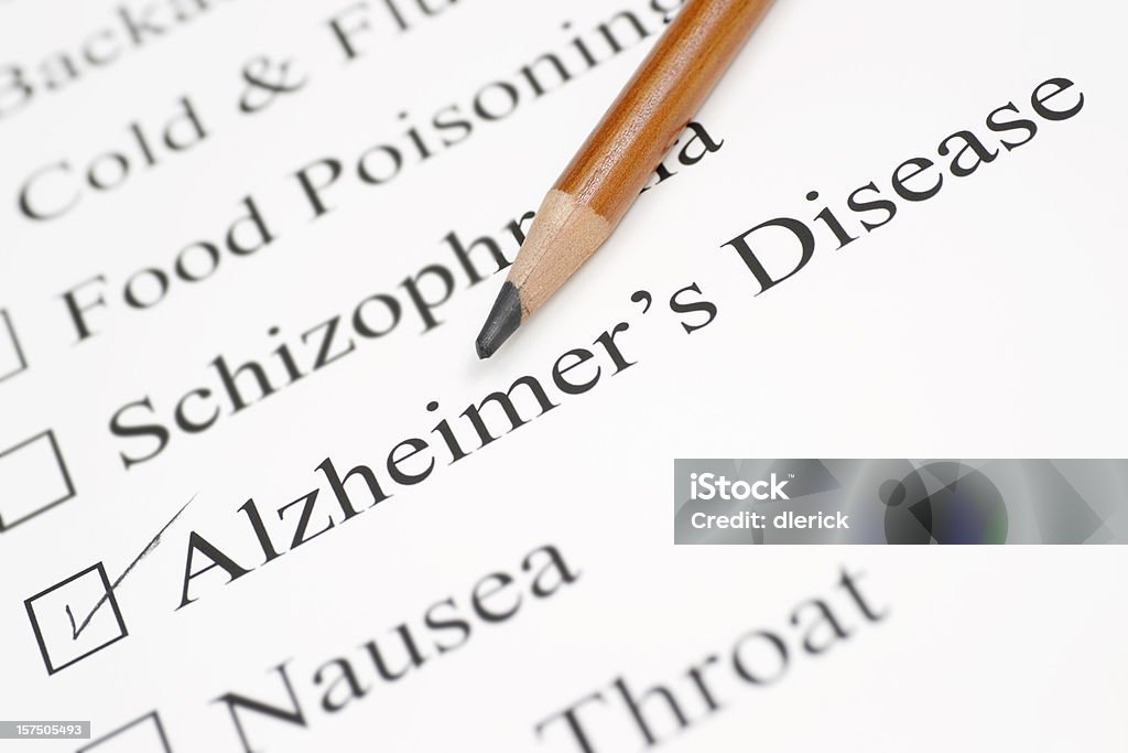 Болезнь Альцгеймера Контрольный список - Стоковые фото Без людей роялти-фри