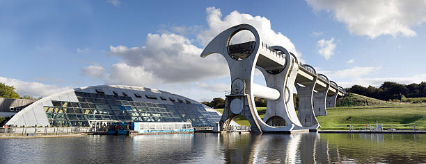 Falkirk Wheel and Visitor Centre. stock photo