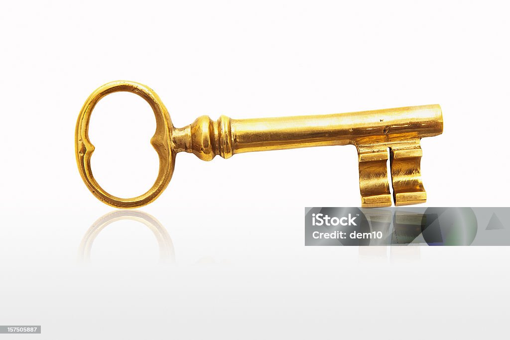 Skeleton Key  Gold - Metal Stock Photo
