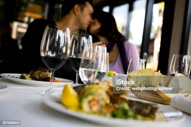 Happy Couple Enjoying Stock Photo - Download Image Now - Steak, Fine Dining, Gourmet