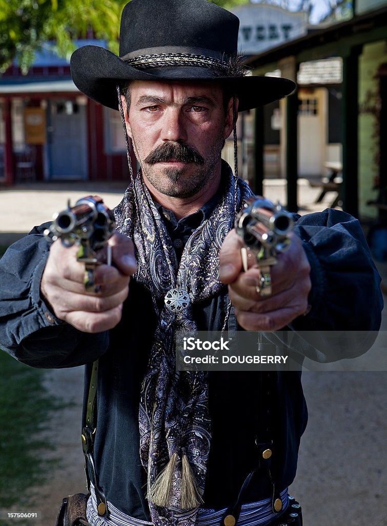 Retrato de Cowboy - Foto de stock de Vaqueiro royalty-free