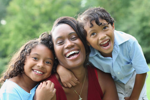 istock Mom with two kids 157506254