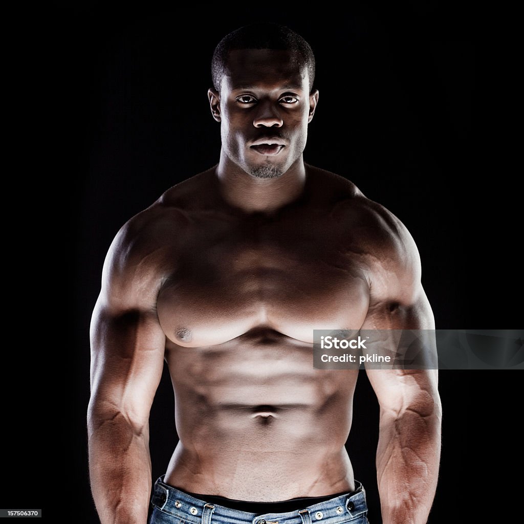 Muskuläre Mann - Lizenzfrei Afrikanischer Abstammung Stock-Foto