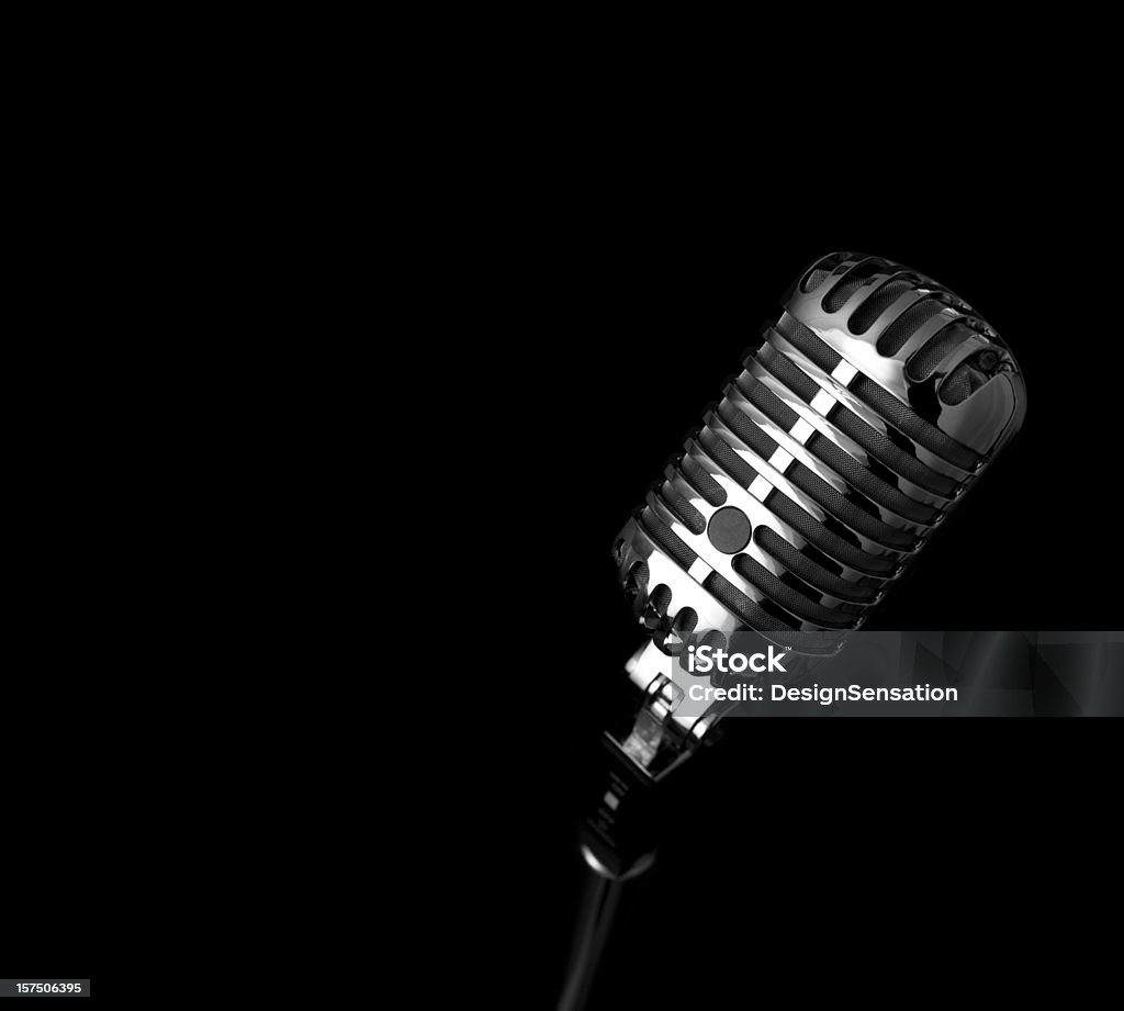 Retro Microphone (XXXL)  Microphone Stock Photo