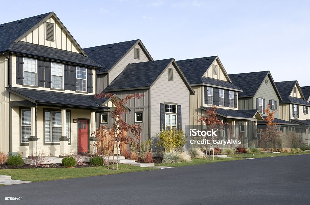 Maisons adossées - Photo de Maison mitoyenne libre de droits