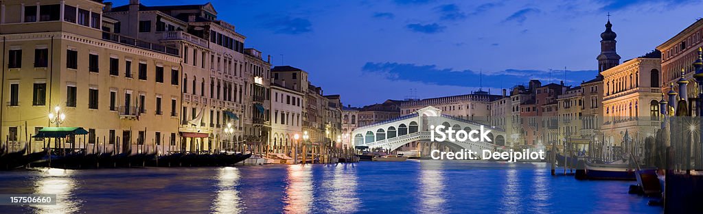 Pont du Rialto et le Grand Canal à Venise, Italie - Photo de Panoramique libre de droits
