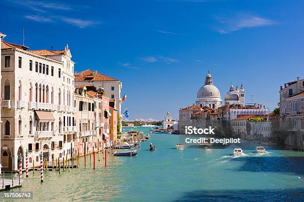 Grand Canal And Santa Maria Della Salute Church Venice Italy Stock Photo - Download Image Now