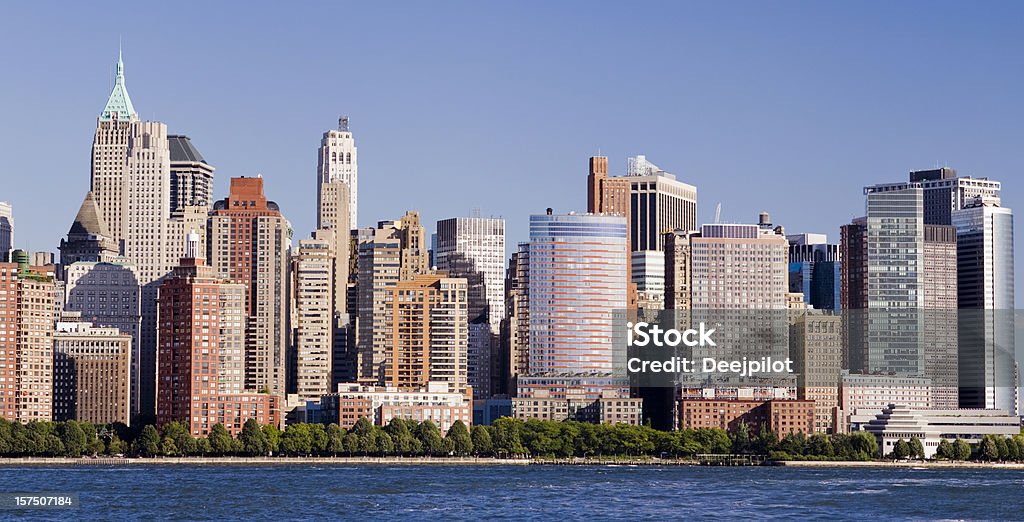 Lower Manhattan Skyline von New York, USA - Lizenzfrei Architektur Stock-Foto