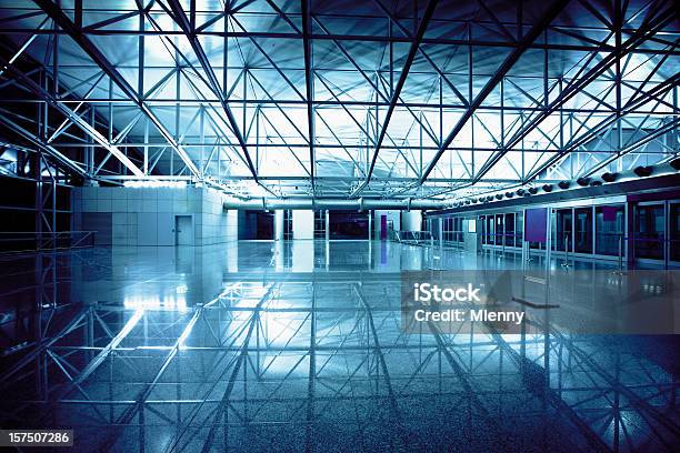 2 Am Terminal De Aeroporto - Fotografias de stock e mais imagens de Estupefação - Estupefação, Aeroporto, Corredor - Caraterística de Construção