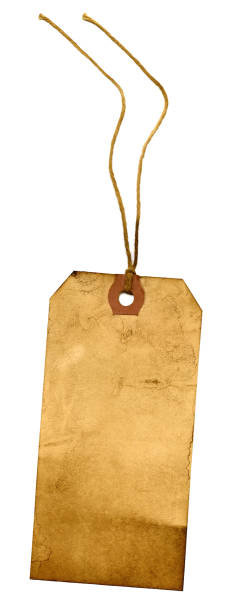 istock Vintage Grungy Cardboard Tag With Cotton String Attached 157507312