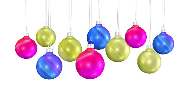 istock bunch of xmas ornaments hanging on a chain 157507537