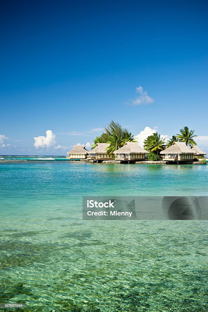 Luxushotel-Resort in Paradise Lagune - Lizenzfrei Französisch-Polynesien Stock-Foto