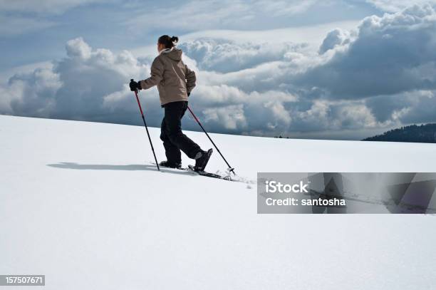 Foto de Raquetes De Neve e mais fotos de stock de Neve - Neve, Raquete, Adulto