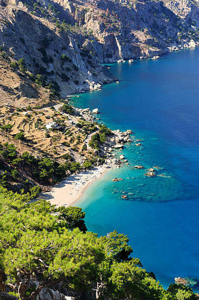 istock Beach view from top of mountain 157507962