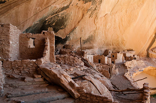 keet seel-ruinen nahaufnahme, navajo national monument, arizona - navajo national monument stock-fotos und bilder