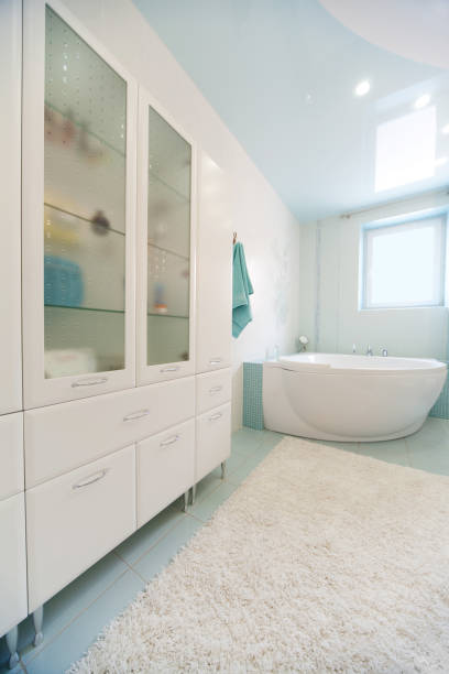 istock Landscape photograph of a modern designed bathroom 157508355